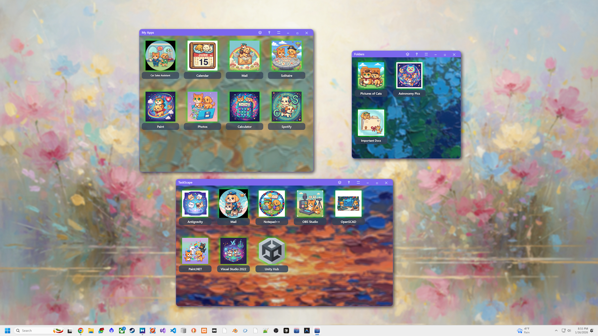 TaskScapes Examples — Sample Desktops & TaskScapes
